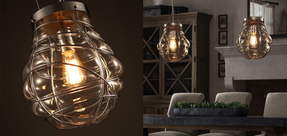 Подвесной светильник Steampunk Glass Shape Подвесной светильник Steampunk Glass Shape - Loft-Concept в Твери