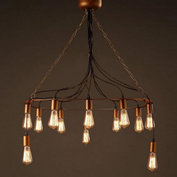 Люстра Blood Wire Chandelier Black 12 Золотой Черный Люстра Blood Wire Chandelier Black 12 Золотой Черный в Твери | Loft Concept