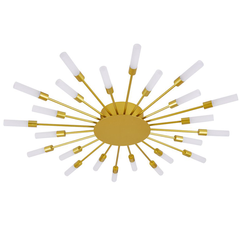 Потолочный светильник Aiden Ceiling Lamp 24 Золотой Белый Потолочный светильник Aiden Ceiling Lamp 24 Золотой Белый в Твери | Loft Concept