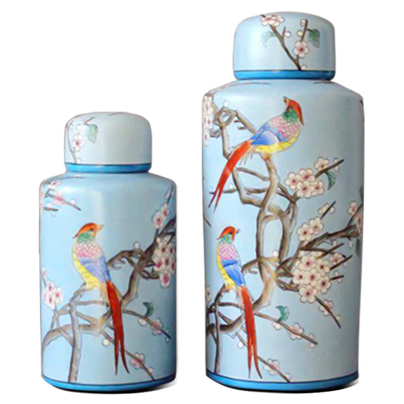 Ваза Garden Blue Birds Vase Голубой Мульти Ваза Garden Blue Birds Vase Голубой Мульти в Твери | Loft Concept