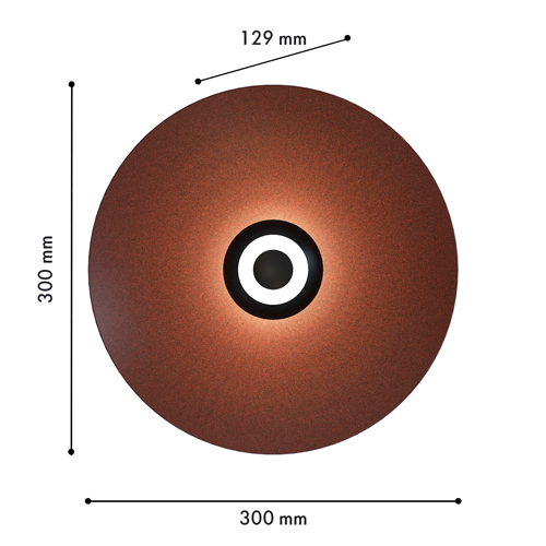 Бра с круглым металлическим основанием медного цвета 30 см Natural Harmonie  в Твери