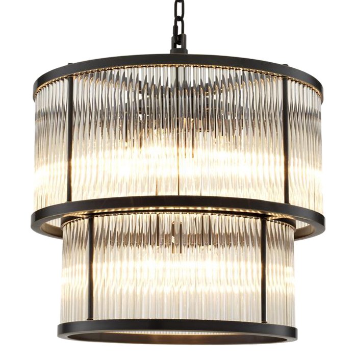 Люстра Chandelier Pasadena Bronze Темная бронза Прозрачное Стекло Люстра Chandelier Pasadena Bronze Темная бронза Прозрачное Стекло в Твери | Loft Concept