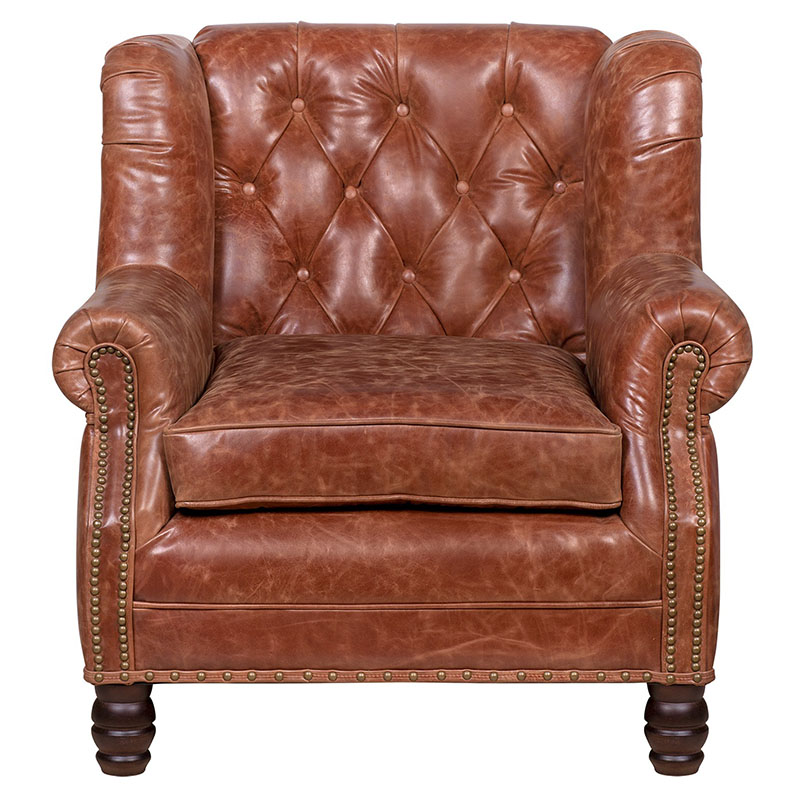 Кожаное кресло James Brown Leather Armchair Коричневый Кожаное кресло James Brown Leather Armchair Коричневый в Твери | Loft Concept