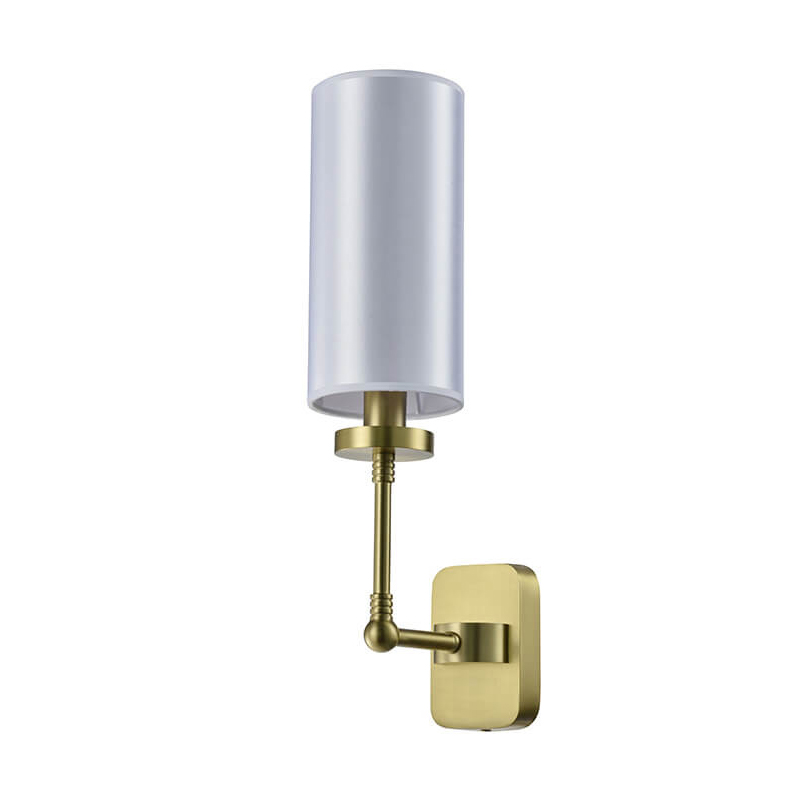 Бра Fabric Lampshade Brass Матовая латунь Белый Бра Fabric Lampshade Brass Матовая латунь Белый в Твери | Loft Concept