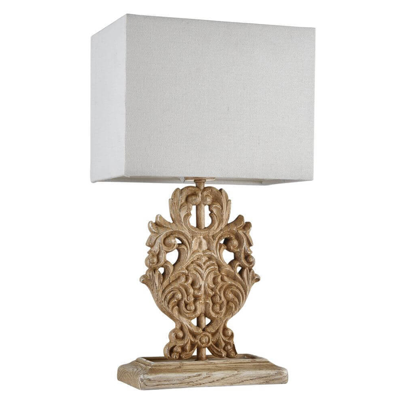 Настольная лампа Agueta Light Table Lamp Белый Бежевый Настольная лампа Agueta Light Table Lamp Белый Бежевый в Твери | Loft Concept