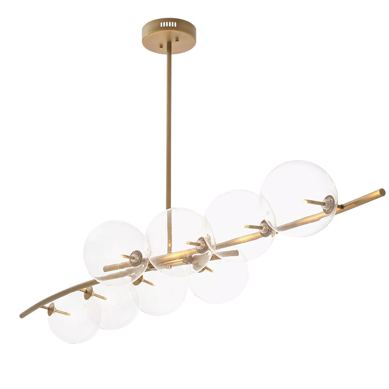Люстра Eichholtz Chandelier Spezia Латунь Прозрачное Стекло Люстра Eichholtz Chandelier Spezia Латунь Прозрачное Стекло в Твери | Loft Concept