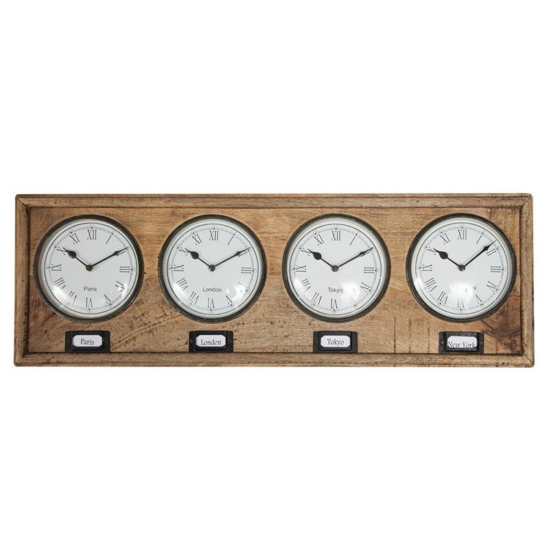Часы Watch with Four Dials mango tree Древесина Часы Watch with Four Dials mango tree Древесина в Твери | Loft Concept