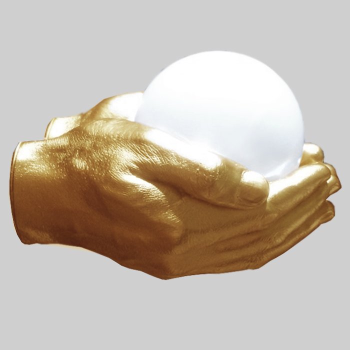 Бра Glowing Ball In The Gold Hands Золотой Бра Glowing Ball In The Gold Hands Золотой в Твери | Loft Concept