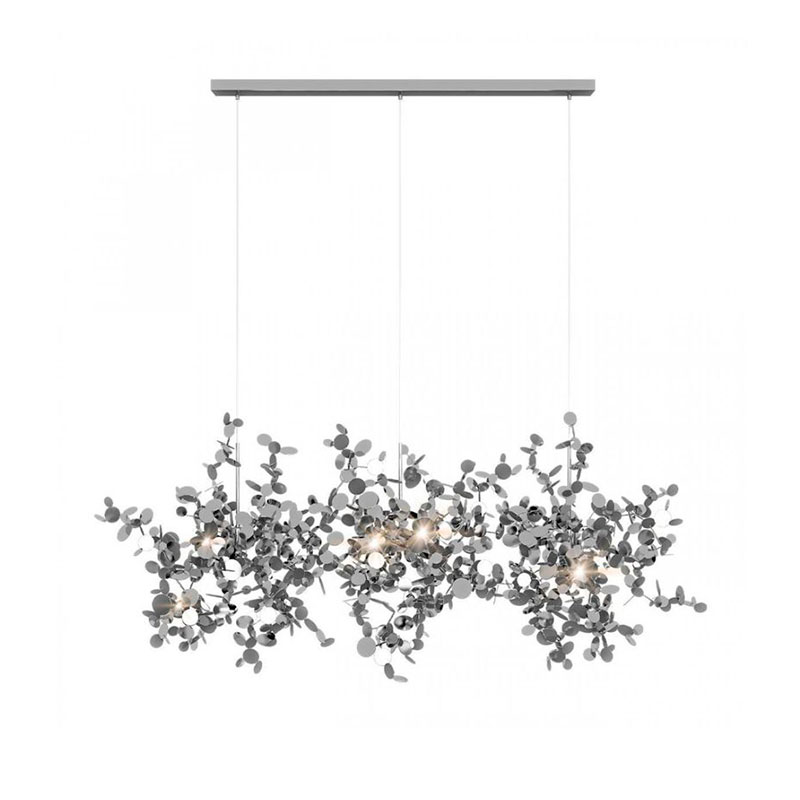 Люстра Terzani Argent Suspension Linear Silver длина 85 см Серебряный Люстра Terzani Argent Suspension Linear Silver длина 85 см Серебряный в Твери | Loft Concept