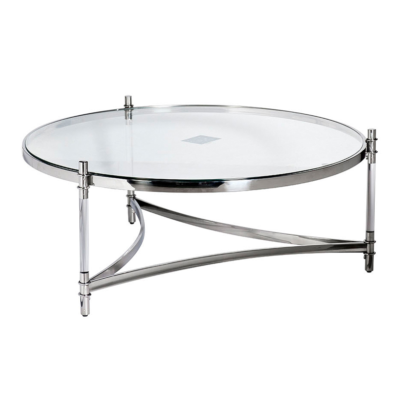 Кофейный стол Octavio Coffee Table Хром Прозрачный Кофейный стол Octavio Coffee Table Хром Прозрачный в Твери | Loft Concept