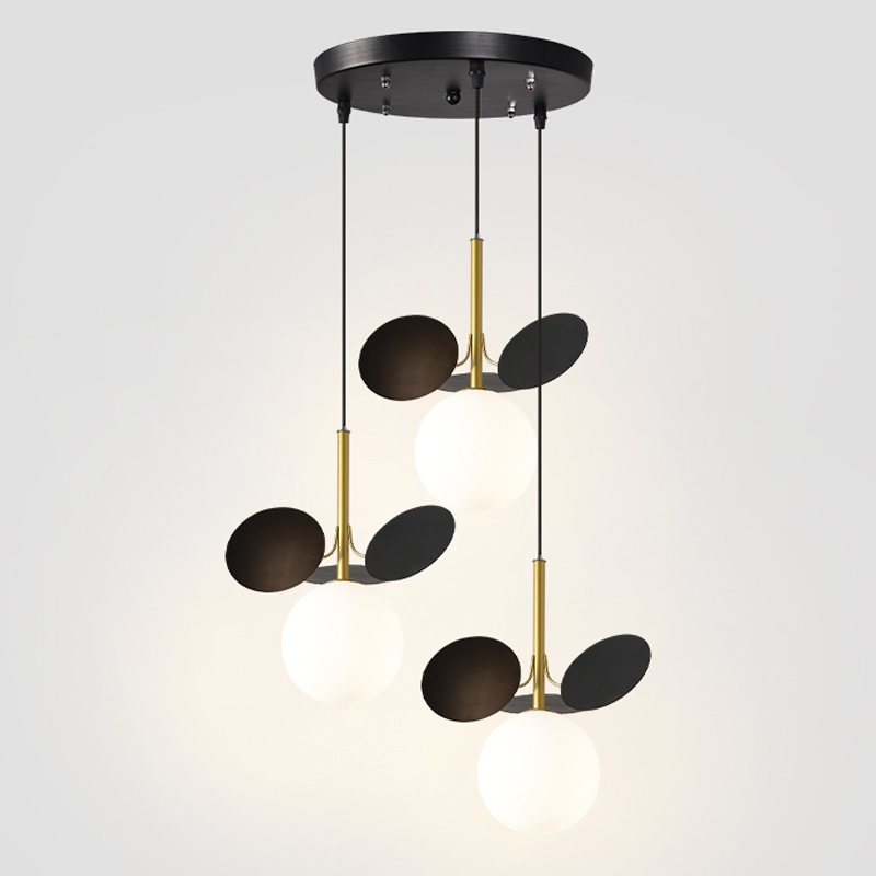 Люстра MATISSE Circle Trio black Золотой Белый Черный Люстра MATISSE Circle Trio black Золотой Белый Черный в Твери | Loft Concept