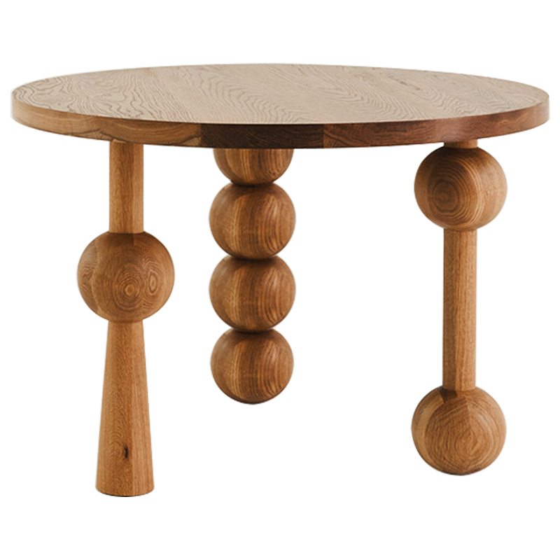 Круглый обеденный стол Keith Unique Shape Dining Table Коричневый Круглый обеденный стол Keith Unique Shape Dining Table Коричневый в Твери | Loft Concept