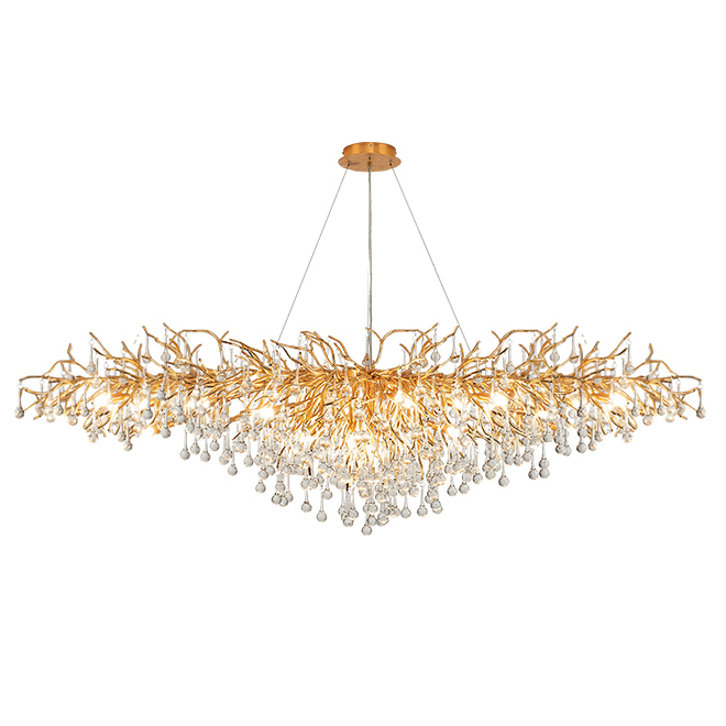 Люстра Droplet Chandelier oval L Золотой Прозрачное Стекло в Твери | Loft Concept 