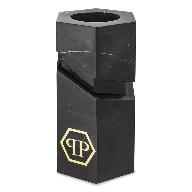 Аксессуар для интерьера Philipp Plein Object Carrara Золотой Черный Мрамор Nero Аксессуар для интерьера Philipp Plein Object Carrara Золотой Черный Мрамор Nero в Твери | Loft Concept