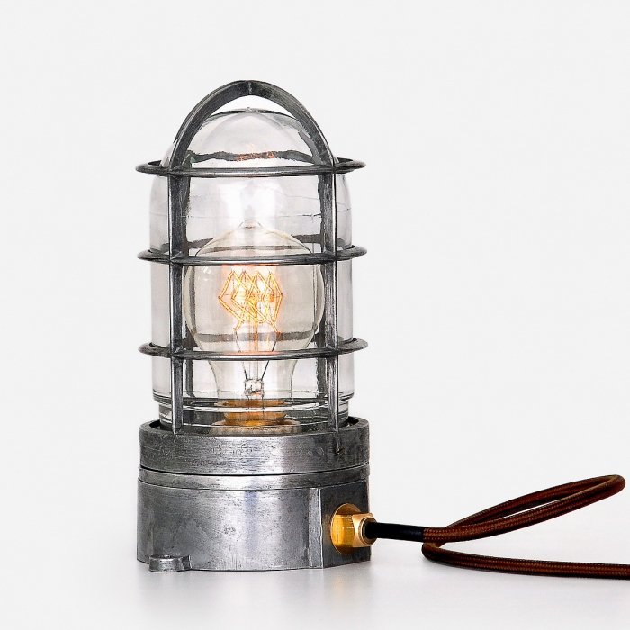 Настольная лампа Steampunk Cage Glass Edison Table lamp Настольная лампа Steampunk Cage Glass Edison Table lamp в Твери | Loft Concept