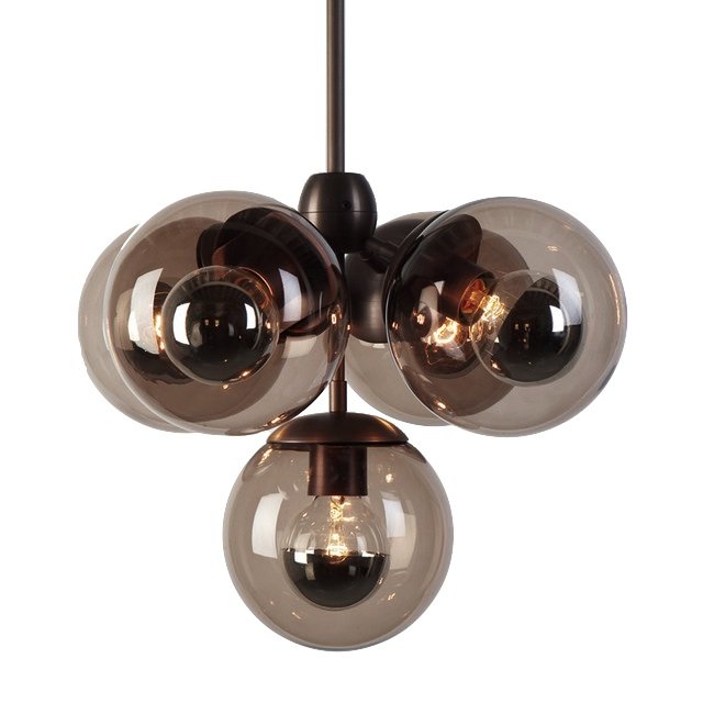 Люстра Modo Chandelier 5 Globes Черный Люстра Modo Chandelier 5 Globes Черный в Твери | Loft Concept