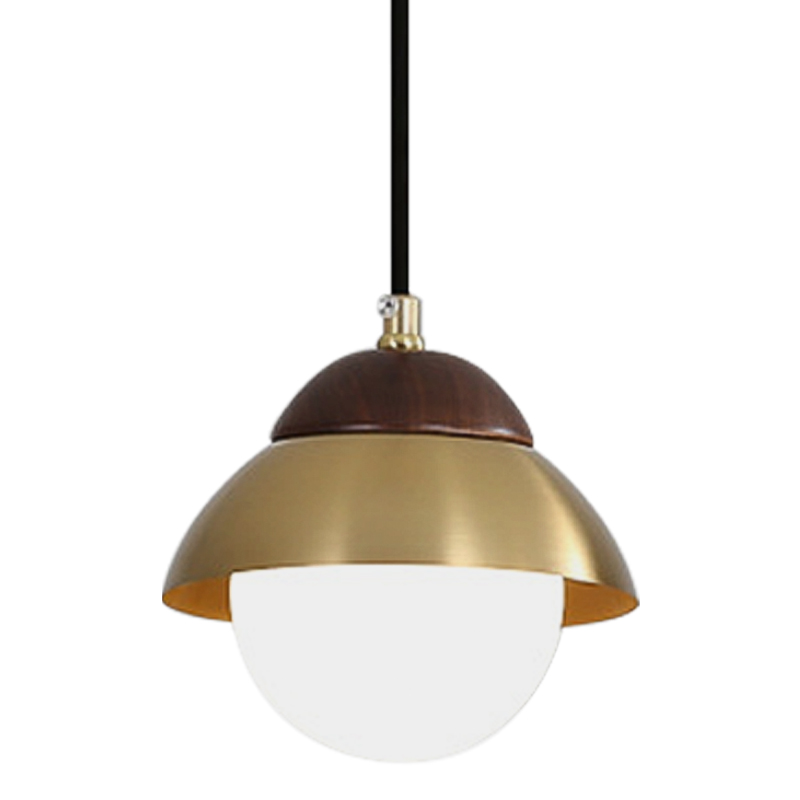 Подвесной светильник Roch Pendant Wooden Eco Light Коричневый Латунь Подвесной светильник Roch Pendant Wooden Eco Light Коричневый Латунь в Твери | Loft Concept