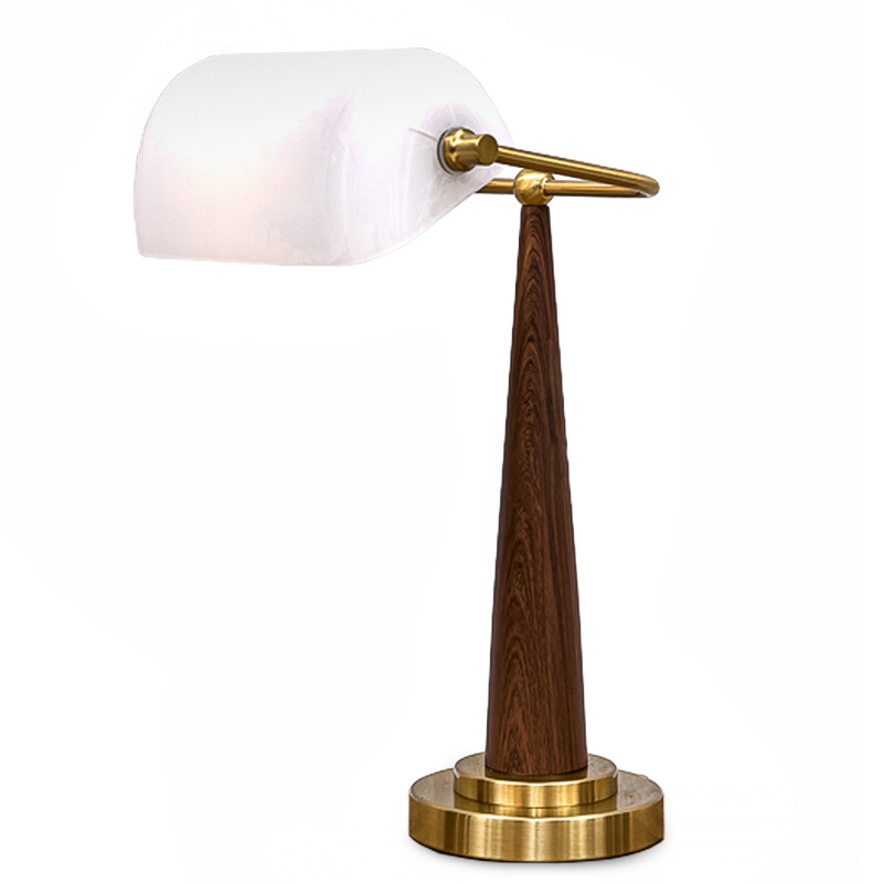 Настольная лампа Ziani Table lamp Белый Коричневый Латунь Настольная лампа Ziani Table lamp Белый Коричневый Латунь в Твери | Loft Concept