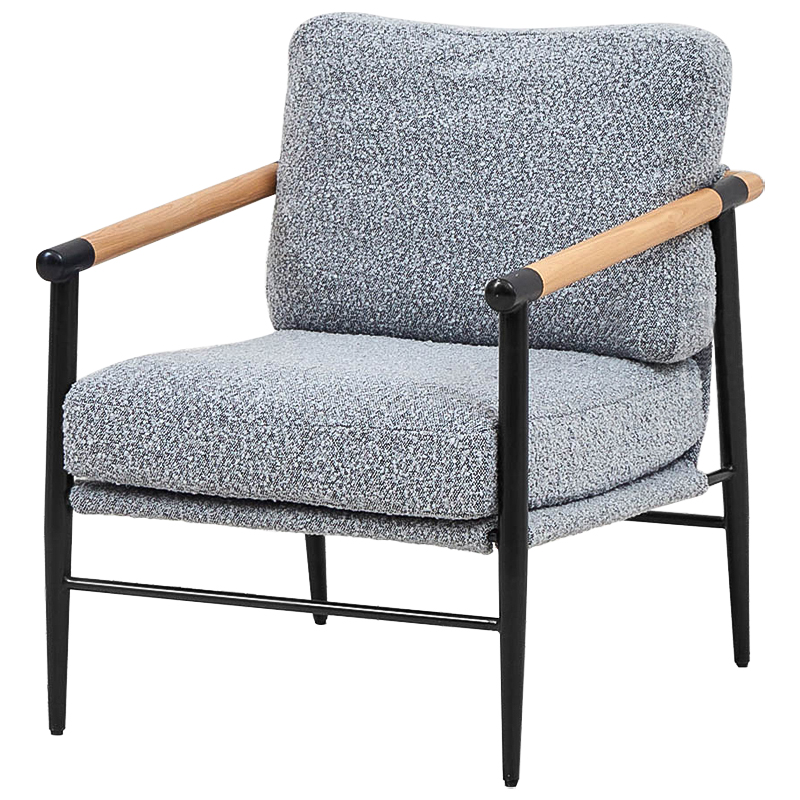 Кресло Dale Gray Armchair Черный Серый Древесина Кресло Dale Gray Armchair Черный Серый Древесина в Твери | Loft Concept