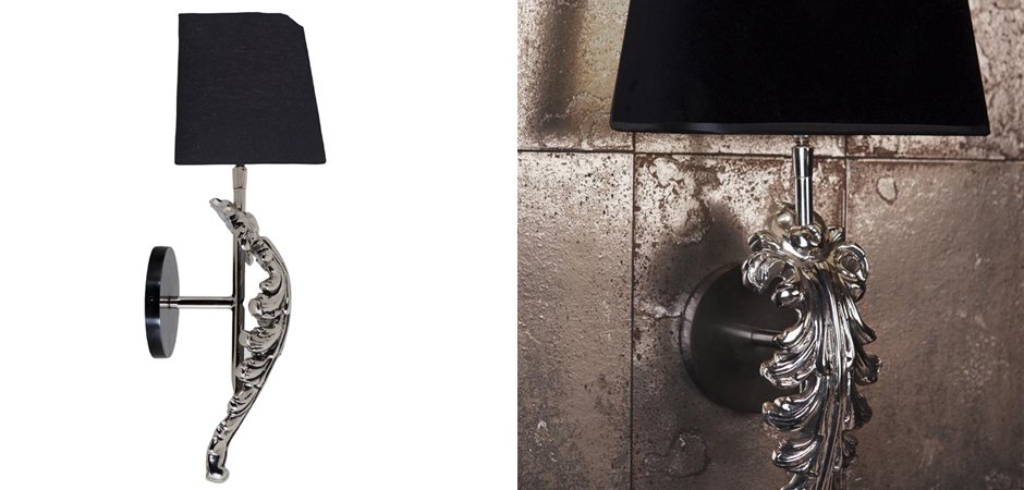 Бра Eichholtz Wall Lamp Beau Site Nickel+Black Бра Eichholtz Wall Lamp Beau Site Nickel+Black - Loft-Concept в Твери