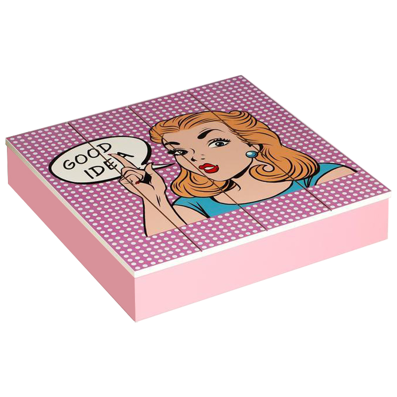 Шкатулка Pop Art Girl pink Розовый Мульти Шкатулка Pop Art Girl pink Розовый Мульти в Твери | Loft Concept