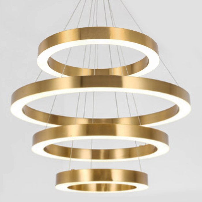 Люстра Light Ring Vertical Латунь Люстра Light Ring Vertical Латунь в Твери | Loft Concept
