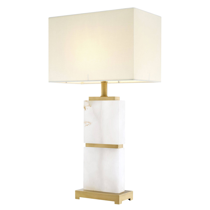 Настольная лампа Eichholtz Table Lamp Robbins Белый Латунь Молочный Настольная лампа Eichholtz Table Lamp Robbins Белый Латунь Молочный в Твери | Loft Concept