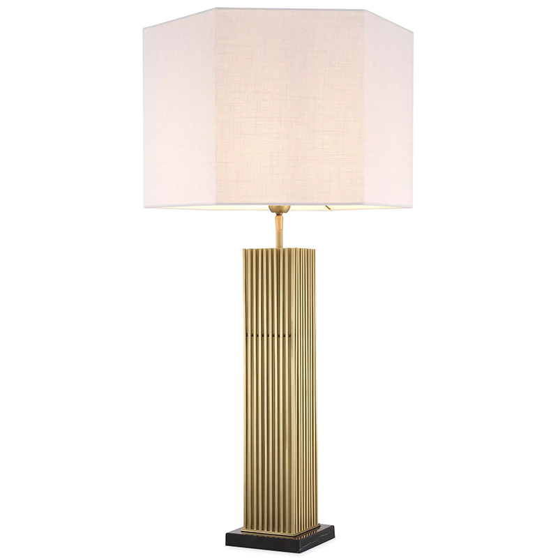 Настольная лампа Eichholtz Table Lamp Viggo Brass Латунь Белый Настольная лампа Eichholtz Table Lamp Viggo Brass Латунь Белый в Твери | Loft Concept