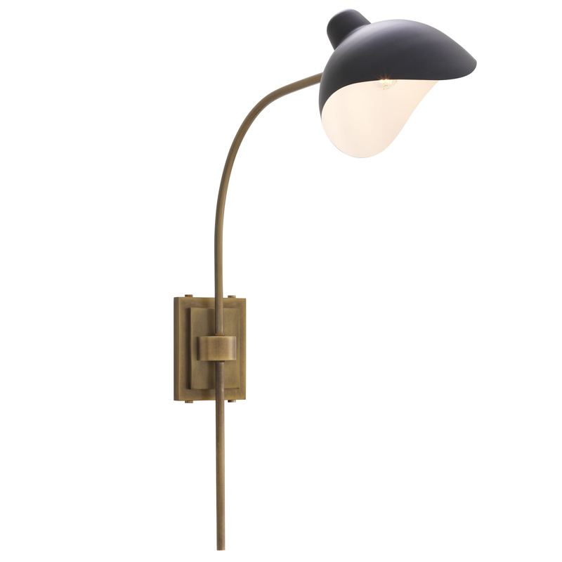 Бра Eichholtz Wall Lamp Pelham Brass Черный Латунь Античная полированная Бра Eichholtz Wall Lamp Pelham Brass Черный Латунь Античная полированная в Твери | Loft Concept