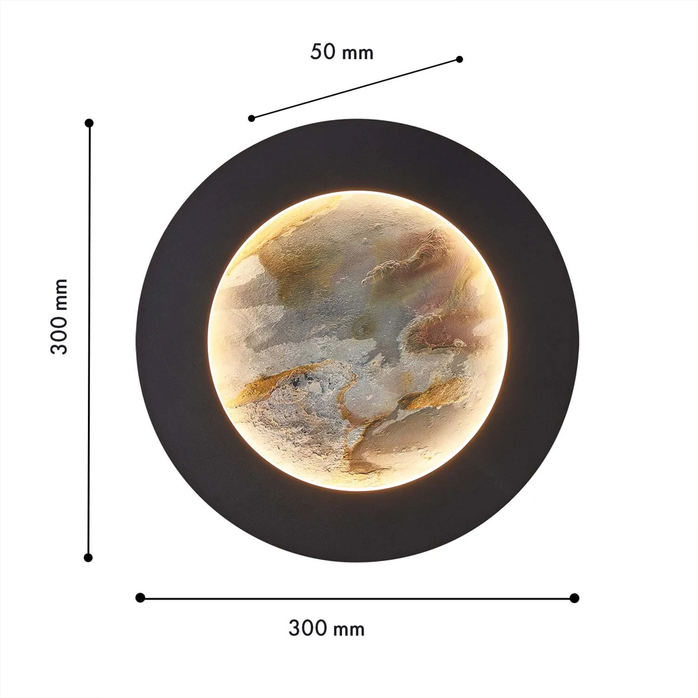 Бра в форме диска черного цвета Borders of Black в Твери