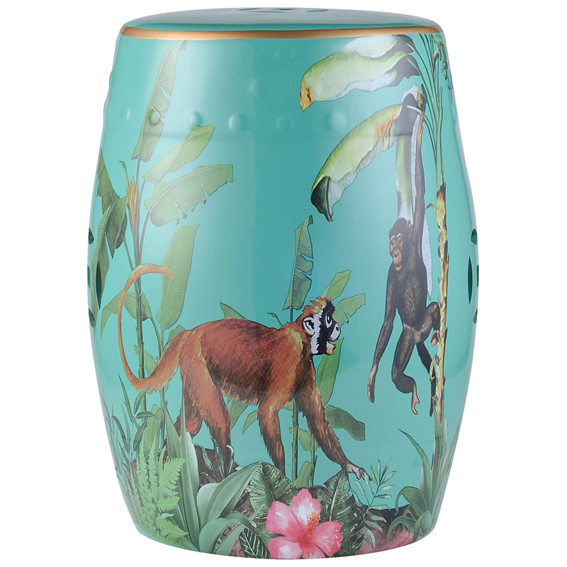 Керамический табурет Monkey Tropical Animal Ceramic Stool Turquoise Мульти Бирюзовый Керамический табурет Monkey Tropical Animal Ceramic Stool Turquoise Мульти Бирюзовый в Твери | Loft Concept