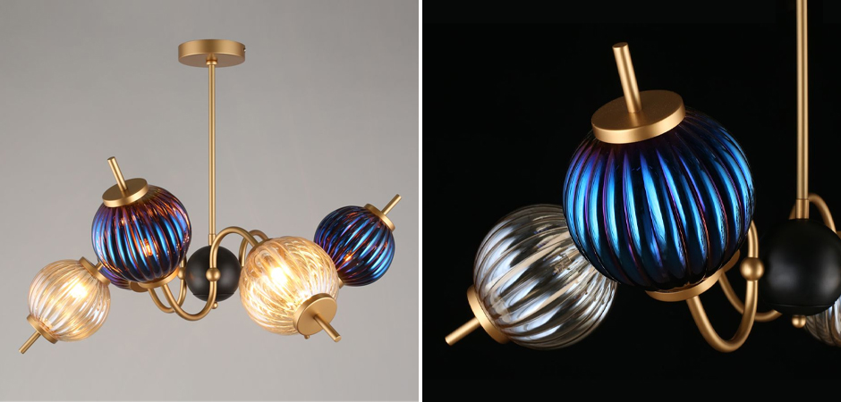 Люстра Shell Beads с цветным стеклом Люстра Shell Beads с цветным стеклом - Loft-Concept в Твери