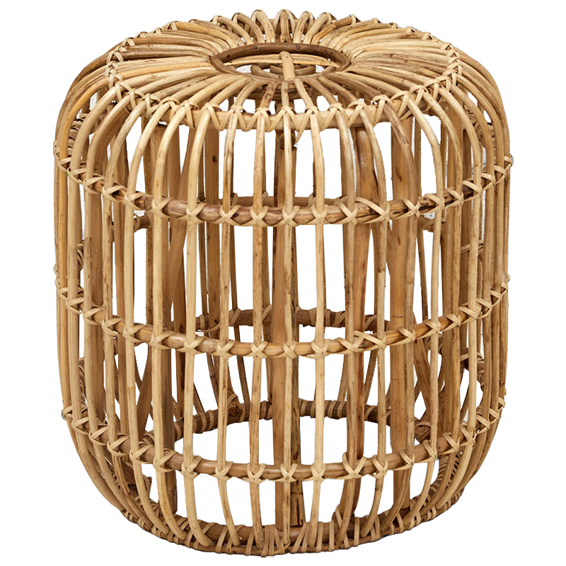Плетеный приставной столик Wicker Side Table Древесина Плетеный приставной столик Wicker Side Table Древесина в Твери | Loft Concept