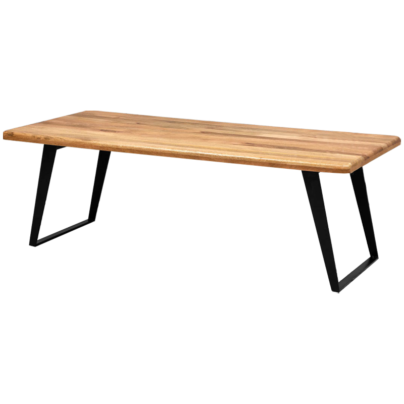 Обеденный стол с деревянной столешницей Ramu Wood Dinner Table Древесина Черный Обеденный стол с деревянной столешницей Ramu Wood Dinner Table Древесина Черный в Твери | Loft Concept
