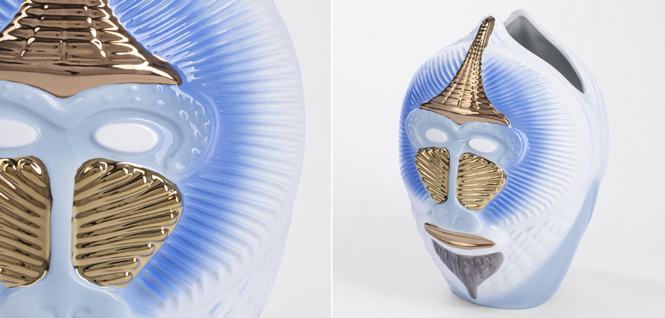 Ваза Primates Mandrillus blue  - фото №1