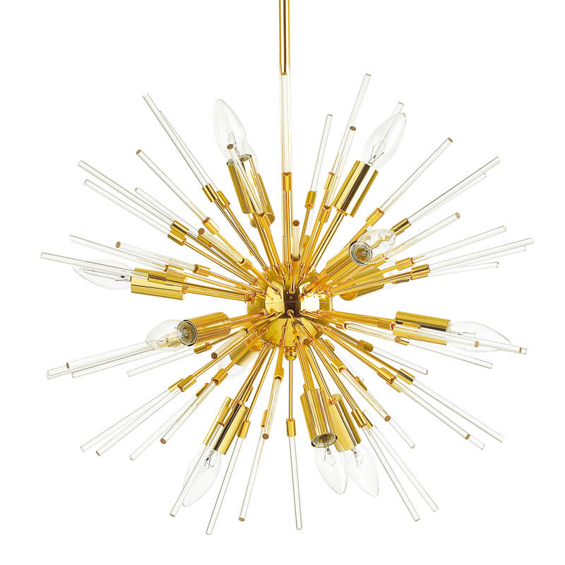 Люстра Welund Sputnik Chandelier gold Глянцевое золото Прозрачный в Твери | Loft Concept 