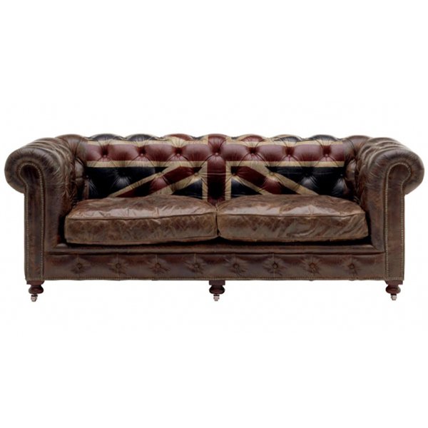 Диван Chesterfield Rebel Sofa Union Jack Andrew Martin Коричневый Диван Chesterfield Rebel Sofa Union Jack Andrew Martin Коричневый в Твери | Loft Concept