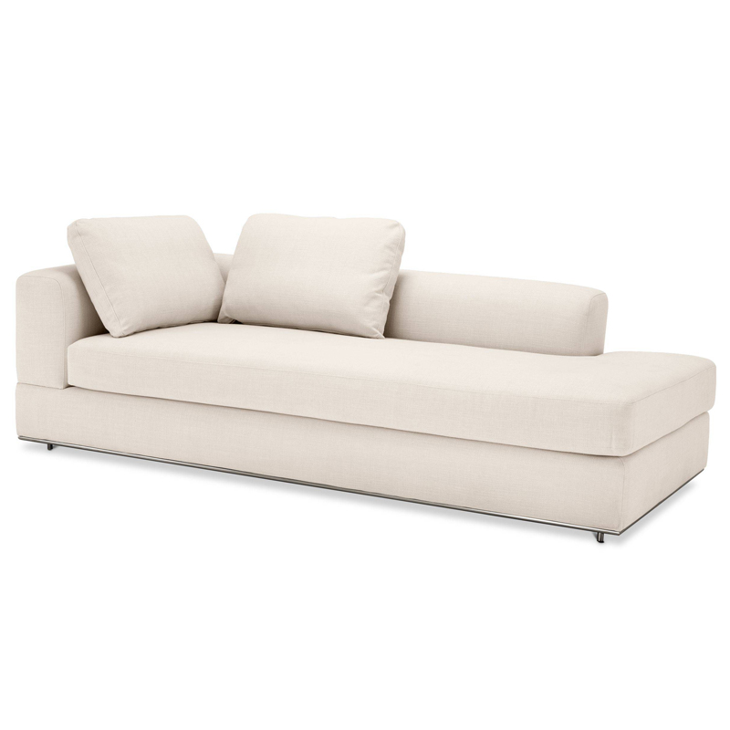 Кушетка Eichholtz Sofa Canyon Left Молочный Нержавеющая сталь Кушетка Eichholtz Sofa Canyon Left Молочный Нержавеющая сталь в Твери | Loft Concept
