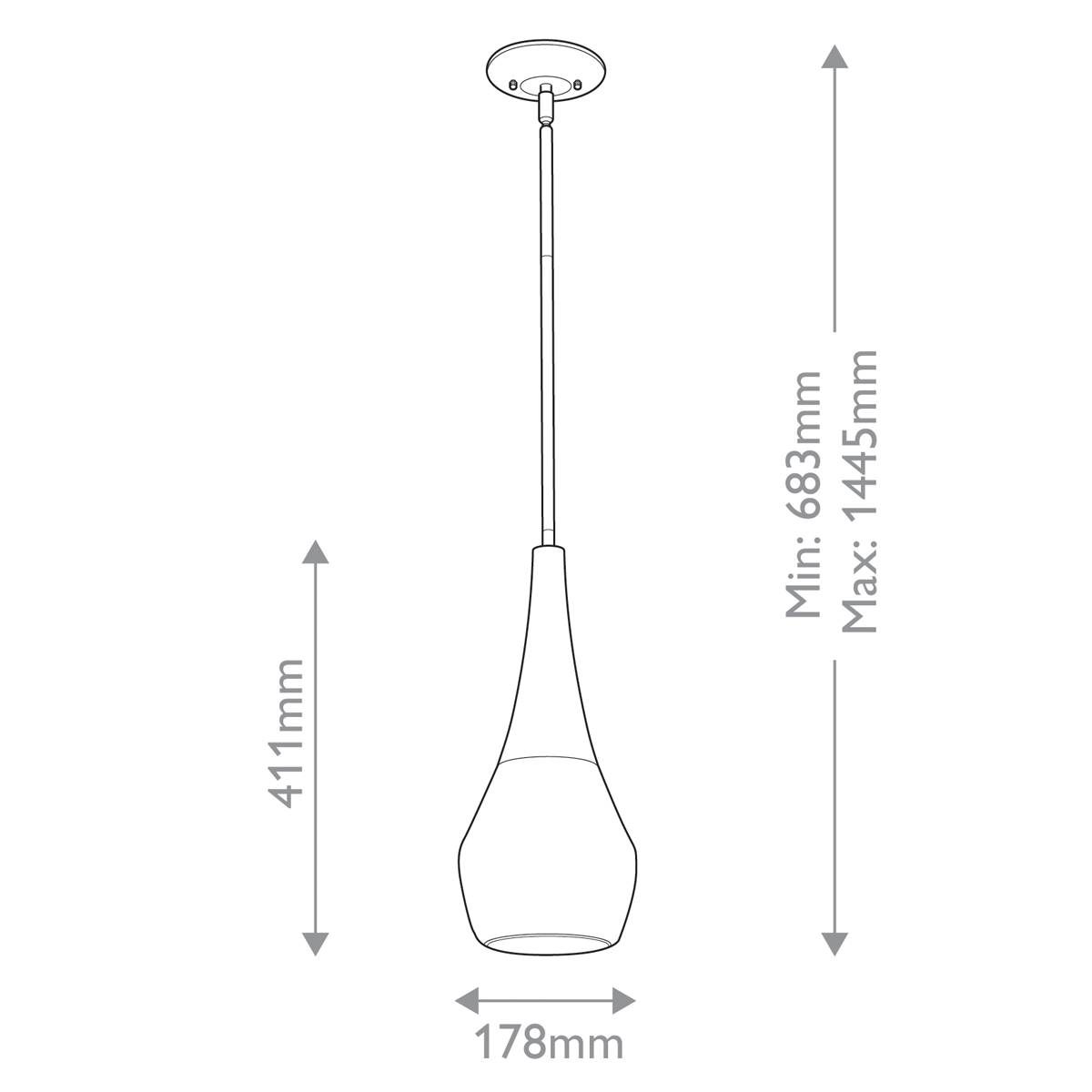 Подвесной светильник каплевидной формы с комбинированным плафоном из стали и белого матового стекла Kichler в Твери
