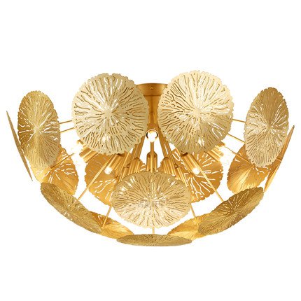Потолочный светильник GLOBAL VIEWS LILY PAD ceiling lamp Латунь Потолочный светильник GLOBAL VIEWS LILY PAD ceiling lamp Латунь в Твери | Loft Concept