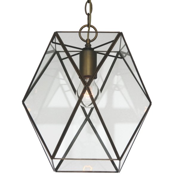 Подвесной светильник Rombius Pendant I clear glass Латунь Античная полированная Подвесной светильник Rombius Pendant I clear glass Латунь Античная полированная в Твери | Loft Concept