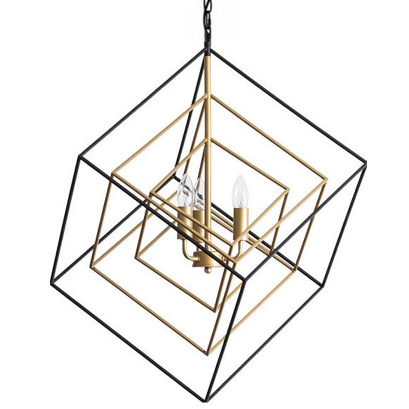 Светильник CUBIST Pendant Black and Gold 3 lamp Золотой Черный в Твери | Loft Concept 
