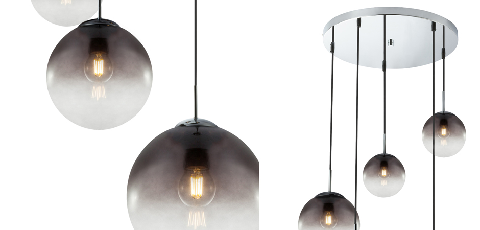 Люстра Ball Sunrise Pendant lamp smok 5 плафона Люстра Ball Sunrise Pendant lamp smok 5 плафона - Loft-Concept в Твери