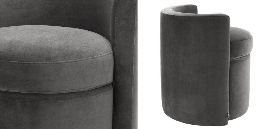 Кресло Eichholtz Stool Arcadia dark grey Кресло Eichholtz Stool Arcadia dark grey - Loft-Concept в Твери