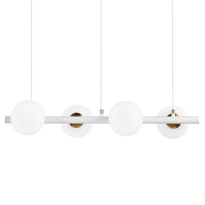 Светильник Bubble Stik four Chandelier Белый Золотой Светильник Bubble Stik four Chandelier Белый Золотой в Твери | Loft Concept