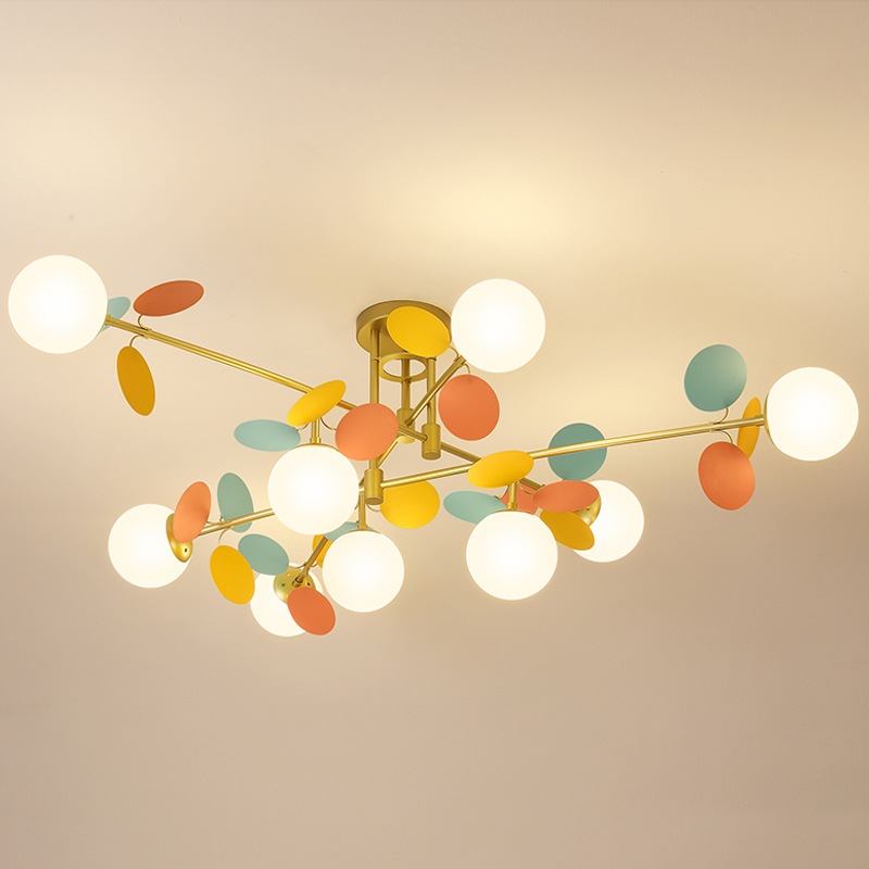 Люстра MATISSE Chandelier Hedgehog Золотой Белый Черно-белый Мульти в Твери | Loft Concept 