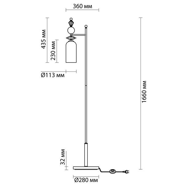 Торшер Iris Glass Floor lamp Candy chrome Торшер Iris Glass Floor lamp Candy chrome в Твери
