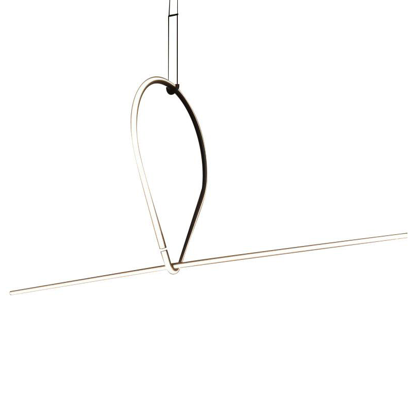 Подвесной светильник Drop Shape Line Black Led Lamp Черный Белый в Твери | Loft Concept 