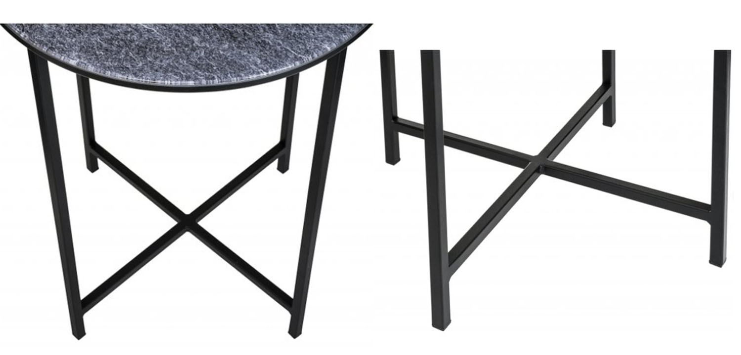 Приставной стол Zermatt Side Table round gray - фото №1