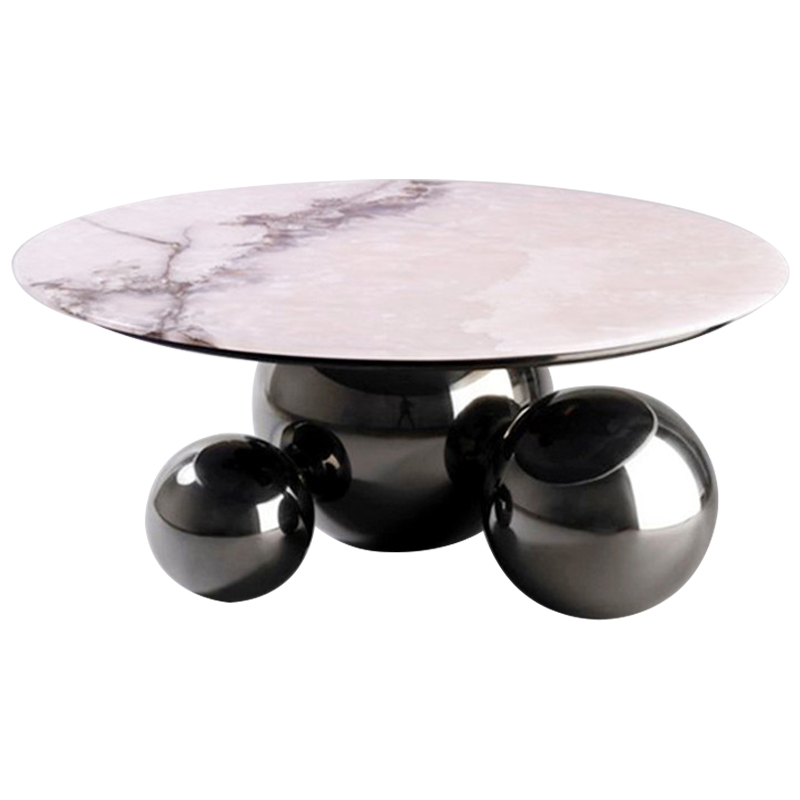 Кофейный стол Ball Metal Graphite Coffee Table Графит Белый Мрамор Bianco Кофейный стол Ball Metal Graphite Coffee Table Графит Белый Мрамор Bianco в Твери | Loft Concept